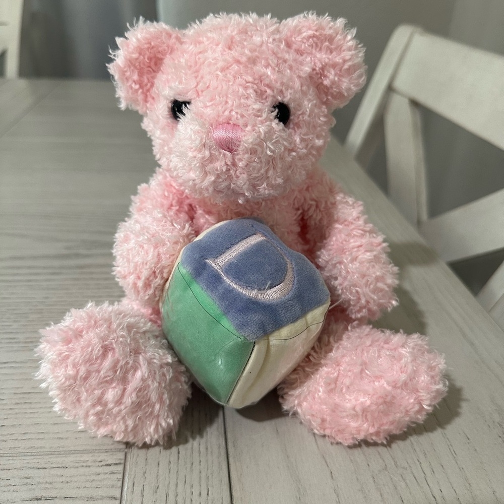 BABY AURORA Pink and Green Fluffy Stuffed Animal Toy